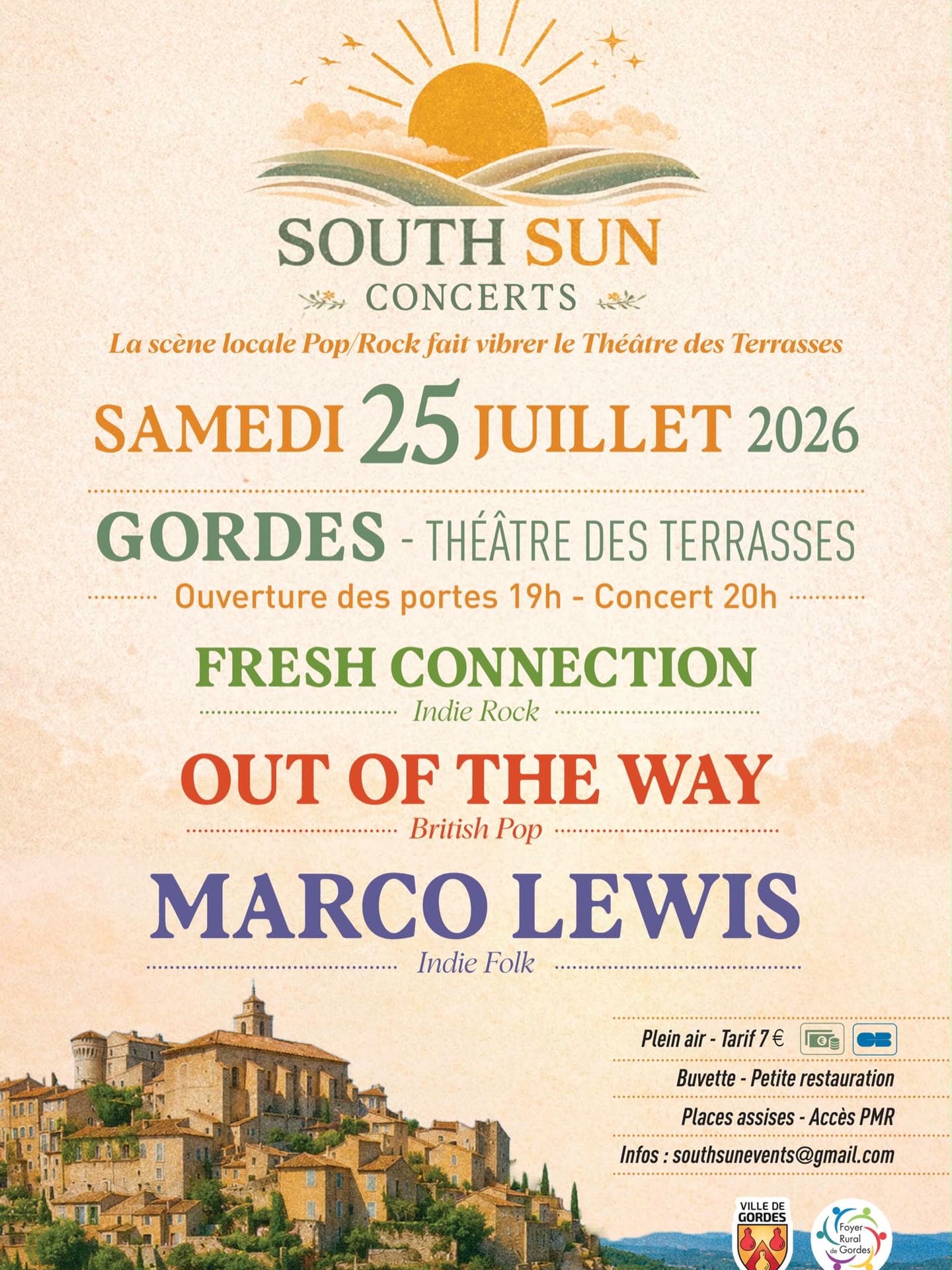 South Sun Concerts - affiche